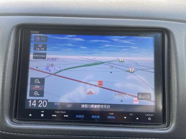 ホンダ ヴェゼル ハイブリッド X 神奈川県 2014(平26)年 14.8万km ホワイトオーキッドパール 【(株)IDOMが運営する【じしゃロン相模原店】の自社ローン対象車両になります。こちらは現金ご利用時の価格です。自社ローンご希望の方は別途その旨お申付け下さい。】/純正メモリナビ／Ｂｌｕｅｔｏｏｔｈ／ワンセグＴＶ／ＣＤ/バックカメラ/ＥＴＣ/スマートキー/プッシュエンジンスタート/前方ドライブレコーダー/オートライト/ＨＩＤ/パドルシフト/純正アルミホイール