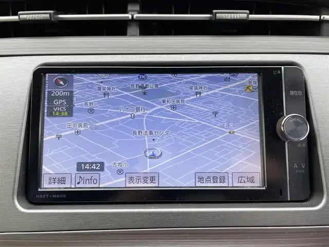 トヨタ プリウス S 長野県 2013(平25)年 6.8万km ブラック 純正ナビ(AM/FM/BT/TV/DVD)/プッシュスタート/フルセグテレビ/ナックカメラ/ETC/スペアキー/純正フロアマット/ABS/横滑り防止装置/オートライト