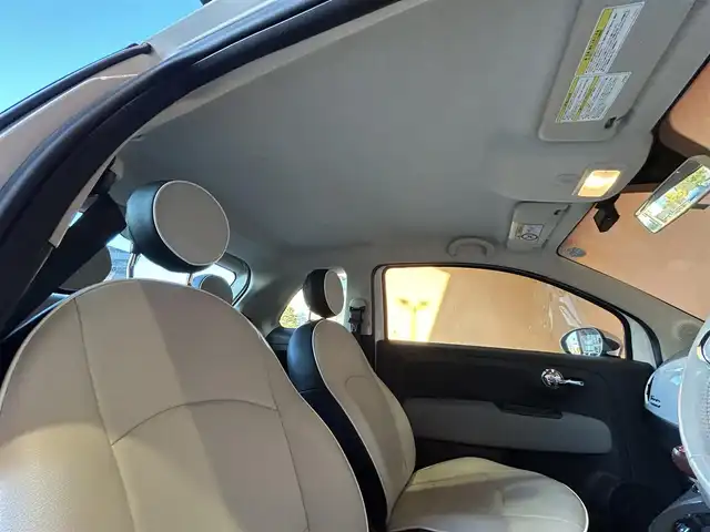 フィアット ５００ ツインエア ポップ 愛知県 2016(平28)年 9.8万km ビアンコ・ガーラ 登録時走行距離97957キロ/純正オーディオ/Bluetooth接続/USB入力端子/前方ドライブレコーダー/革シートカバー/リモコンキー/純正フロアマット/取扱説明書/保証書