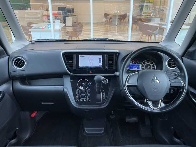 三菱 ｅＫスペース カスタムT セーフティパッケージ 愛媛県 2019(令1)年 4.4万km アメジストブラック 社外ナビ（KENWOOD）/・Bluetooth/・CD/DVD/マルチアラウンドビューモニター/両側パワースライドドア/衝突軽減ブレーキ/レーンキープアシスト/オートライト/オートマチックハイビーム/クルーズコントロール/LEDヘッドライト/シートヒーター/リアサーキュレーター/純正15インチAW/純正フロアマット/スマートキー/プッシュスタート