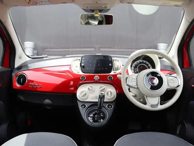 フィアット ５００ 1．2 ポップ 長野県 2019(令1)年 1.9万km 赤 純正Ｕｃｏｎｎｅｃｔタッチ式オーディオ/ＣａｒＰｌａｙ　/リモコンキー　/横滑り防止