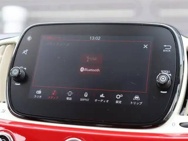 フィアット ５００ 1．2 ポップ 長野県 2019(令1)年 1.9万km 赤 純正Ｕｃｏｎｎｅｃｔタッチ式オーディオ/ＣａｒＰｌａｙ　/リモコンキー　/横滑り防止