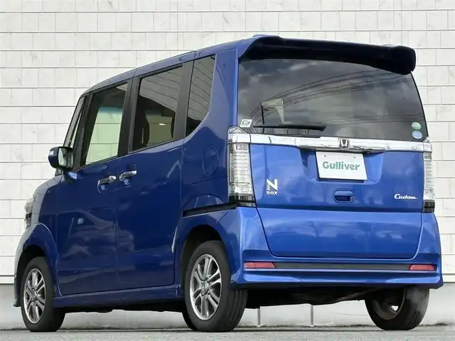 ホンダ Ｎ ＢＯＸ カスタム SSパッケージ 岩手県 2017(平29)年 3.5万km ブリリアントスポーティブルーメタリック2トーン 禁煙車/4WD/両側パワースライドドア/前席シートヒーター/2列目サンシェード/純正ナビ/→フルセグTV/Bluetooth/CD/DVD/FM/AM/バックカメラ/ステアリングスイッチ/横滑り防止装置/オートライト/LEDヘッドライト/フォグライト/〇プッシュスタート/〇電動格納ミラー/〇ウィンカーミラー/〇フロアマット/〇シガーソケット/〇スマートキー/スペアキー/ビルトインETC