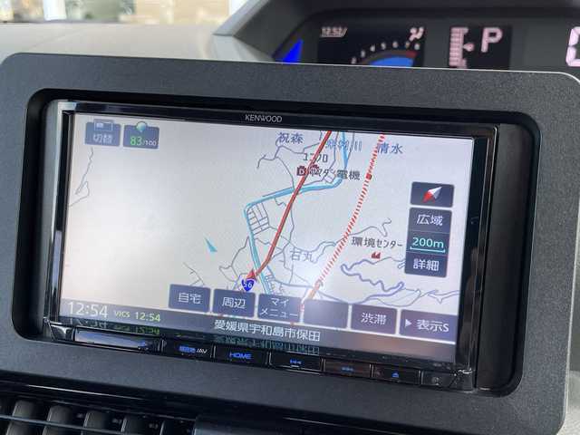 ダイハツ タント カスタム X 愛媛県 2019(令1)年 6.2万km シャイニングホワイトパール 社外7インチナビ（MDV-D306BT)/・Bluetooth/・CD/DVD/バックカメラ/ETC/両側パワースライドドア/運転席ロングスライドシート/衝突軽減ブレーキ/前後コーナーセンサー/レーンキープアシスト/LEDヘッドライト/オートライト/ステアリングスイッチ/後席ロール式サンシェード/電格ミラー/純正14インチAW/純正フロアマット/ハーフレザーシート/ベンチシート/スマートキー