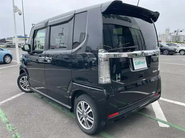 ホンダ Ｎ ＢＯＸ カスタム G Lパッケージ 長崎県 2016(平28)年 6万km スマートブラック /社外ナビ/　( CD DVD  BT ワンセグTV iPod)//片側パワースライドドア//バックカメラ//ビルドインETC//純正14インチアルミホイール//リアサンシェード//LEDヘッドライト//オートライト//プッシュスタート//横滑り防止機能//スマートキー//スペアキー×1//取扱説明書