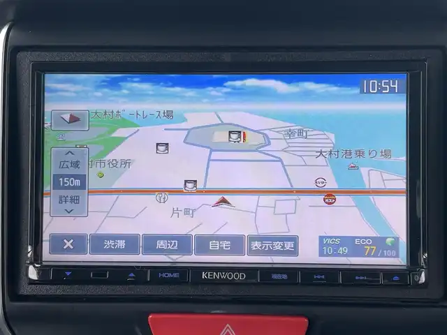 ホンダ Ｎ ＢＯＸ カスタム G Lパッケージ 長崎県 2016(平28)年 6万km スマートブラック /社外ナビ/　( CD DVD  BT ワンセグTV iPod)//片側パワースライドドア//バックカメラ//ビルドインETC//純正14インチアルミホイール//リアサンシェード//LEDヘッドライト//オートライト//プッシュスタート//横滑り防止機能//スマートキー//スペアキー×1//取扱説明書