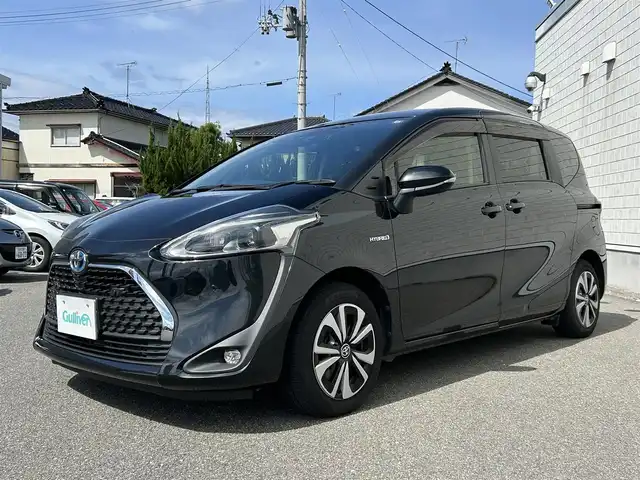 トヨタ シエンタ ハイブリッド G クエロ 山形県 2018(平30)年 10.2万km ブラックマイカ 純正ナビTV/FM/AM/CD/プッシュスタート/衝突軽減ブレーキー/車線逸脱防止装置/両側パワースライドドア/クルーズコントロール/ハンドルヒーター/USB端子/AUTOライト/純正マット/純正バイザー/冬タイヤ積載/ダブルエアバック
