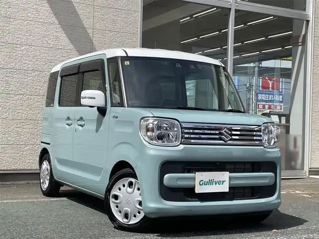 スズキ スペーシア HYBRID X 埼玉県 2023(令5)年 1.3万km オフブルーメタリック/ホワイト2トーン /ワンオーナー//純正9型メモリナビ//フルセグTV//全方位カメラ//CD/DVD/Bluetooth//スマートフォン-リンク//両側パワースライドドア//運転席シートヒーター//アダプティブクルーズコントロール//ビルトインETC2.0//スマートキーx2//LEDヘッドライト//衝突軽減ブレーキ//車線逸脱警報//W.サイド.カーテンエアバッグ//ABS//横滑り防止装置//バックソナー//アイドリングSTOP//前後ドライブレコーダー//オートライト//プライバシーガラス//ドアバイザー//レザー調シートカバー//新車時保証書//取扱説明書//ナビ取説