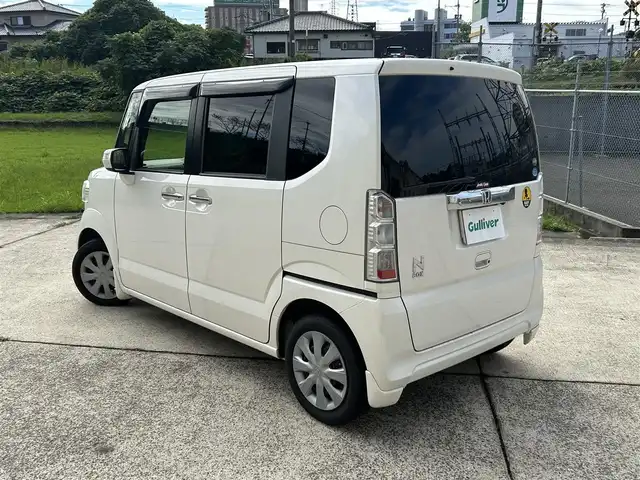 ホンダ Ｎ ＢＯＸ G ターボ SSパッケージ 長崎県 2017(平29)年 5.4万km プレミアムホワイトパールⅡ 純正8インチナビ/（CD/DVD/BT/フルセグ）/バックカメラ/衝突軽減システム/両側パワースライドドア/クルーズコントロール/ETC/パドルシフト/シートヒーター/ドライブレコーダー/オートライト/純正14インチAW