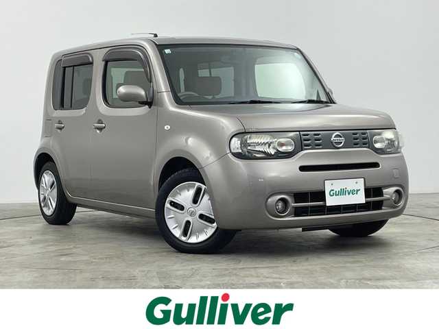 日産 キューブ 15X Vセレクション 群馬県 2014(平26)年 6.8万km ライトジンジャー 純正７インチナビ　フルセグＴＶ　バックカメラ　オートライト　ベンチシート　純正フロアマット　ＥＴＣ　スマートキー　盗難防止装置　横滑り防止装置　パワーウィンドウ　パワーステアリング　禁煙車