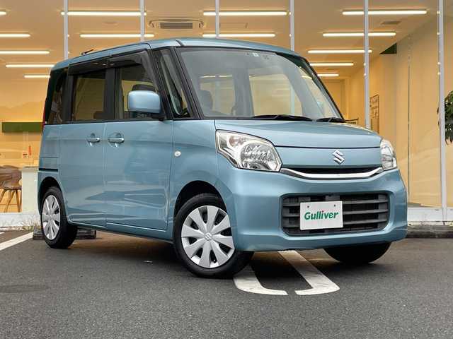 スズキ スペーシア G 愛媛県 2016(平28)年 4.5万km フィズブルーパールメタリック clarionオーディオ/・CD/オートエアコン/ベンチシート/運転席シートヒーター/スマートキー/プッシュエンジンスタート/アイドリングスイッチ/禁煙車