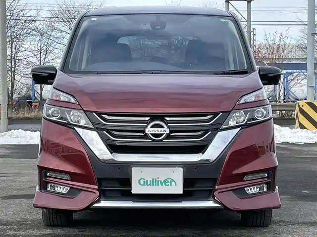 日産 セレナ ハイウェイスターVセレクションⅡ 道央・札幌 2019(平31)年 7.7万km マルーンレッド 2トーン ４WD/ワンオーナー/セーフティパックB/プロパイロット/純正ディーラーOPナビ/CD/DVD/SD/フルセグ/エマージェンシーブレーキ/横滑り防止装置/レーダークルーズコントロール/レーンキープアシスト/パーキングアシスト/クリアランスソナー/アラウンドビューモニター/ビルトインETC/ドライブレコーダー/デジタルインナーミラー/アイドリングストップ/ECOMODE/両側パワースライドドア/ステアリングリモコン/電動パーキング/オートブレーキホールド/プッシュスタート/スマートキー/LEDヘッドライト/オートライト/フォグランプ/電動格納ミラー/純正フロアマット/ドアバイザー