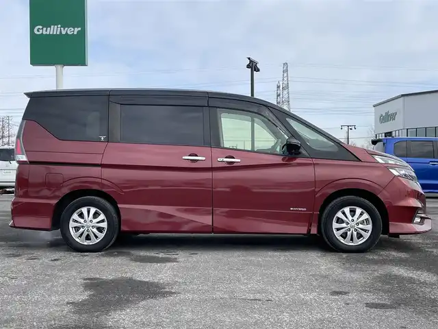 日産 セレナ ハイウェイスターVセレクションⅡ 道央・札幌 2019(平31)年 7.7万km マルーンレッド 2トーン ４WD/ワンオーナー/セーフティパックB/プロパイロット/純正ディーラーOPナビ/CD/DVD/SD/フルセグ/エマージェンシーブレーキ/横滑り防止装置/レーダークルーズコントロール/レーンキープアシスト/パーキングアシスト/クリアランスソナー/アラウンドビューモニター/ビルトインETC/ドライブレコーダー/デジタルインナーミラー/アイドリングストップ/ECOMODE/両側パワースライドドア/ステアリングリモコン/電動パーキング/オートブレーキホールド/プッシュスタート/スマートキー/LEDヘッドライト/オートライト/フォグランプ/電動格納ミラー/純正フロアマット/ドアバイザー