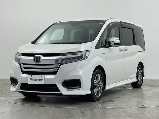 ホンダ ステップワゴン スパーダ ハイブリッド G EX ホンダセンシング 群馬県 2018(平30)年 3.4万km プラチナホワイトパール ホンダセンシング　純正９インチナビ　フルセグＴＶ　バックカメラ　前方ドライブレコーダー　ＥＴＣ　両側パワースライドドア　シートヒーター　純正１６インチアルミ　ＬＥＤヘッドライト　クルーズコントロール