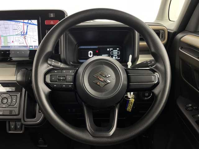 スズキ スペーシア HYBRID G 新潟県 2024(令6)年 0.6万km モスグレーメタリック 4WD/デュアルセンターブレーキサポート/メモリナビ/全周囲カメラ/フルセグ/USB/シートヒーター　D席/N席/ハイビームアシスト