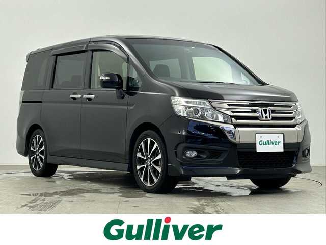 ホンダ ステップワゴン スパーダ Z クールスピリット 千葉県 2014(平26)年 7.2万km プレミアムスパークルブラックパール 純正9インチメモリーナビ/フルセグTV/Bluetooth接続/バックカメラ/ハーフレザーシート/両側パワースライドドア/キセノンヘッドライト/スマートキー/フォグランプ