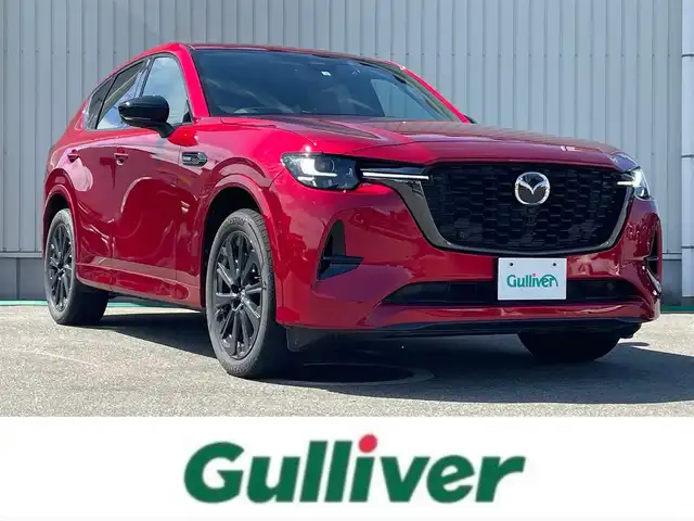 マツダ ＣＸ－６０ XD HV プレミアムスポーツ 富山県 2022(令4)年 2万km ソウルレッドクリスタルM 〇純正12.3インチナビ/〇フルセグTV/〇360°ビューモニター/〇ビルトインETC/〇4WD/〇ターボ/〇パノラマサンルーフ/〇パワーバックドア/〇スマートブレーキサポート/〇レーダークルーズコントロール/〇ブラインドスポットモニター/〇LEDヘッドランプ/〇オートライト/〇純正20インチアルミ/〇革巻きステアリング/〇パドルシフト/〇ステアリングヒーター/〇革シート/〇シートヒーター/〇シートベンチレーション/〇パワーシート/〇アドバンスドキーレス/〇禁煙車