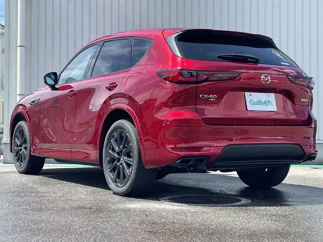 マツダ ＣＸ－６０ XD HV プレミアムスポーツ 富山県 2022(令4)年 2万km ソウルレッドクリスタルM 〇純正12.3インチナビ/〇フルセグTV/〇360°ビューモニター/〇ビルトインETC/〇4WD/〇ターボ/〇パノラマサンルーフ/〇パワーバックドア/〇スマートブレーキサポート/〇レーダークルーズコントロール/〇ブラインドスポットモニター/〇LEDヘッドランプ/〇オートライト/〇純正20インチアルミ/〇革巻きステアリング/〇パドルシフト/〇ステアリングヒーター/〇革シート/〇シートヒーター/〇シートベンチレーション/〇パワーシート/〇アドバンスドキーレス/〇禁煙車