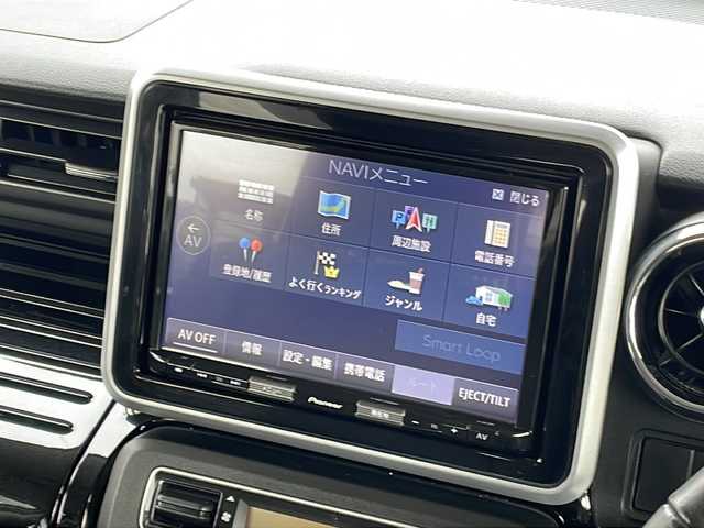 スズキ スペーシア カスタム HYBRID XS 福島県 2019(平31)年 7.6万km ピュアホワイトP ワンオーナー 4WD ナビ フルセグTV Bluetooth バックカメラ デュアルセンサーブレーキ 両側パワースライドドア シートヒーター LEDライト ETC 　ハーフレザーシート フォグランプ スマートキー