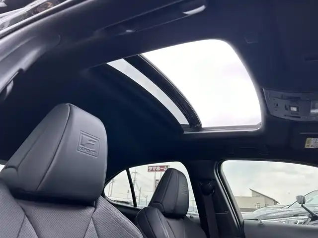 レクサス ＵＸ 250h Fスポーツ 奈良県 2019(令1)年 1.9万km グラファイトブラックガラスフレーク 禁煙車/サンルーフ/黒本革シート/レクサスセーフティシステム/純正12.3型ナビ（フルセグTV/CD/DVD/Blu-ray/BT/AUX)/バックカメラ/ビルトインETC2.0/純正ドラレコ/社外前後ドラレコ/パドルシフト/パワーバックドア/パワーシート(D/N席)/シートヒーター(D/N席)/ステアリングヒーター/アダプティブクルーズコントロール/レーンキープアシスト/ブラインドスポットモニター/クリアランスソナー/電子パーキング/LEDオートライト/LEDフォグ/オートアラーム/純正18インチアルミホイール/純正フロアマット/新車時保証書/取扱説明書