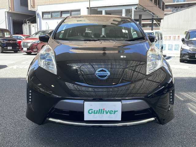 日産 リーフ X エアロスタイル サンクスED 大阪府 2017(平29)年 9.1万km スーパーブラック 純正ナビ/BT/AM/FM/CD/DVD/USB/メモリナビ/フルセグテレビ/バックカメラ/クルーズコントロール/プッシュスタート/ETC/ドライブレコーダー/オートエアコン/オートライト/ステアリングヒーター/シートヒーター/ドアバイザー
