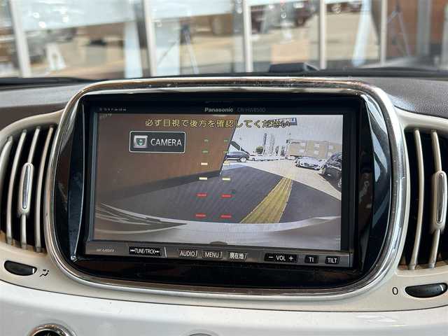 フィアット ５００ ツインエア ラウンジ 高知県 2016(平28)年 5.8万km ボサノバホワイト ガラスルーフ/FIAT ５００スポーツ専用１５インチAW/社外ナビ/【フルセグTV/BT/AUX】/バックカメラ/社外ドライブレコーダー/社外レーダー探知機