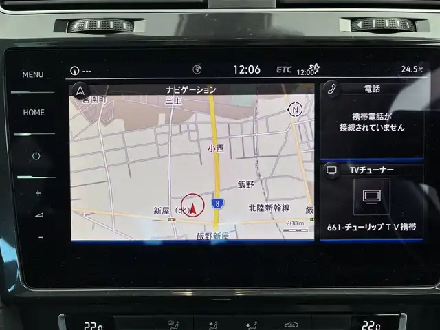 フォルクスワーゲン ゴルフ TSIコンフォートライン 富山県 2019(平31)年 4.4万km 赤 純正ナビ（AM/FM/CD/DVD/USB/SD/AUX/BT）/フルセグTV/バックカメラ/アダプティブクルーズコントロール/衝突被害軽減ブレーキ/レーンキープアシスト/LEDヘッドライト/オートライト/純正１７インチAW/ビルトインETC2.0/スマートキー×２/プッシュスタート/社外フロアマット/取扱説明書