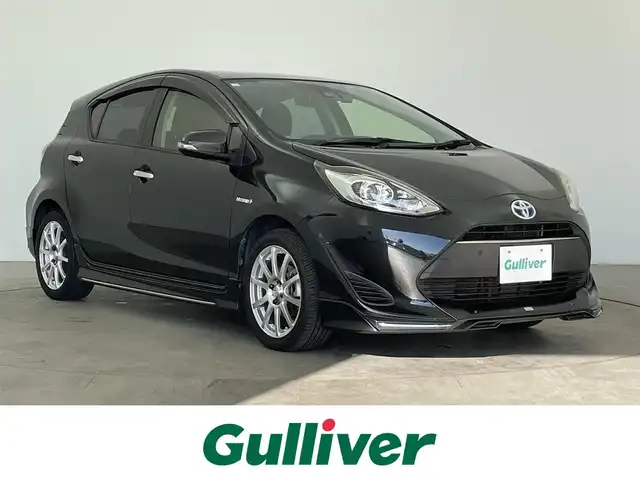 トヨタ アクア S スタイルブラック 大分県 2018(平30)年 6.4万km ブラックマイカ TRDエアロ/TRDアルミホイール/プリクラッシュセーフティー/オートハイビーム/LTA/純正ナビ/（フルセグ/CD/DVD/Bluetooth）/ビルトインETC2.0/バックカメラ/前方ドライブレコーダー/ヘッドライトレベライザー/LEDヘッドライト/オートライト/電動格納ミラー/ステアリングスイッチ/スマートキープッシュスタート