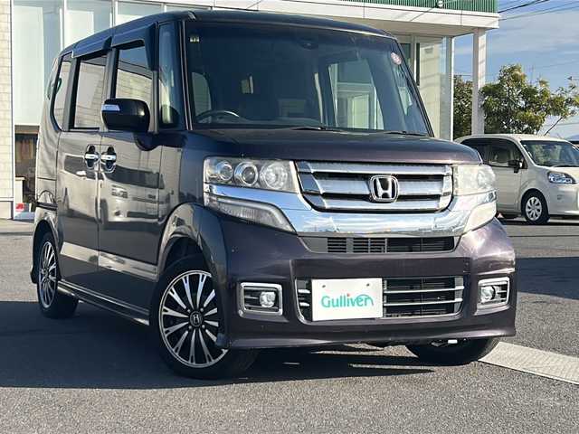 ホンダ Ｎ ＢＯＸ カスタム G ターボSSパッケージ 香川県 2016(平28)年 7.9万km プレミアムベルベットパープル・パール 社外ナビ（フルセグTV/CD/DVD/BT)/バックカメラ/シートヒーター/両側パワースライドドア/HIDヘッドライト/ビルトインETC/両側後席テーブル
