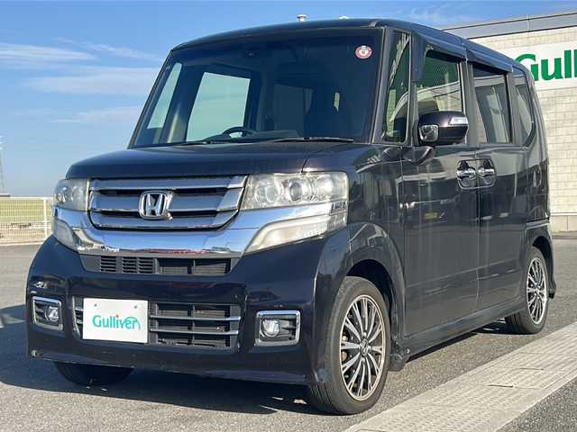 ホンダ Ｎ ＢＯＸ カスタム G ターボSSパッケージ 香川県 2016(平28)年 7.9万km プレミアムベルベットパープル・パール 社外ナビ（フルセグTV/CD/DVD/BT)/バックカメラ/シートヒーター/両側パワースライドドア/HIDヘッドライト/ビルトインETC/両側後席テーブル