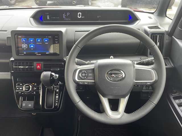 ダイハツ タント カスタム RS 福島県 2023(令5)年 2.3万km ブラックマイカメタリック/ファイアークォーツレッドメタリック 2トーン 4WD ターボ ナビ フルセグTV Bluetooth バックカメラ 両側パワースライドドア 衝突軽減ブレーキ 前後録画ドラレコ シートヒーター コーナーセンサー LEDヘッドライト スマートキー