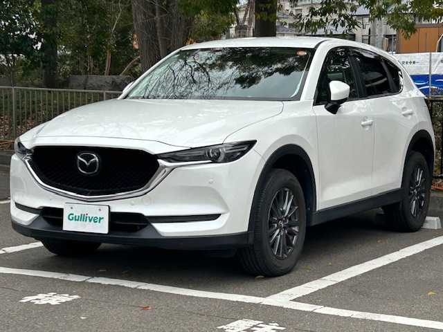 マツダ ＣＸ－５ 20S プロアクティブ 宮城県 2019(平31)年 2.2万km スノーフレイクホワイトパールマイカ スマート・シティ・ブレーキ・サポート/マツダ・レーダー・クルーズ・コントロール/レーンキープ・アシストシステム/車間認知支援システム/ブラインドスポットモニターシステム/交通標識認識システム/純正SDナビ/・バック/サイドカメラ/・Bluetooth/CD/DVD/フルセグTV/USB/・ETC/・前方ドライブレコーダー/ヘッドアップディスプレイ/電動リアゲート/電子パーキング/オートブレーキホールド/前後コーナーセンサー/パドルシフト/シートヒーター（運転席/助手席）/・パワーシート（運転席）/・シートメモリー（運転席）/ステアリングヒーター/プッシュスタート/スマートキー/アイドリングストップ/LEDヘッドライト/・オートライト/純正アルミホイール/純正フロアマット