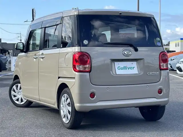 ダイハツ ムーヴ キャンバス X SA Ⅲ 長崎県 2018(平30)年 9.4万km ナチュラルベージュマイカM 純正SDナビ/CD/DVD/BT/USB/フルセグTV/バックカメラ/スマートアシストIII/両側パワースライドドア/ステアリングスイッチ/オートマチックハイビーム/オートライト/ドライブレコーダー