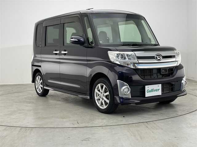 ダイハツ タント カスタム X トップED SA 新潟県 2015(平27)年 6万km ナイトシャドーパープルクリスタルM 〇4WD/〇純正8インチナビ/〇フルセグTV/〇パワースライドドア/〇バックモニター/〇フリップダウンモニター/〇スマートアシスト/〇低速域衝突回避支援ブレーキ機能/〇誤発信抑制御機能/〇先行車発信お知らせ機能/〇アイドリングストップ機能/〇LEDヘッドランプ/〇オートライト/〇純正14インチアルミホイール/〇ステアリングスイッチ/〇オートエアコン/〇リアヒーターダクト/〇合皮ファブリックコンビシート/〇シートリフター/〇キーフリーシステム/〇イモビライザー/〇プッシュスタート/〇SRSエアバック（運転席・助手席・サイド）