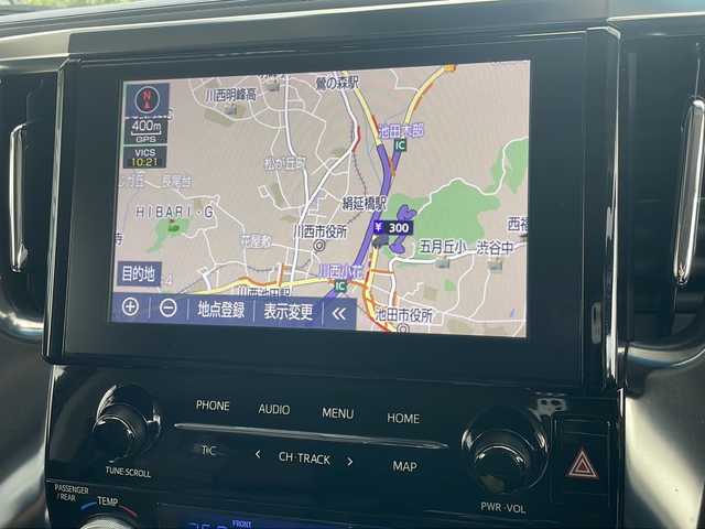 トヨタ アルファードハイブリット SR Cパッケージ 兵庫県 2022(令4)年 5.7万km ホワイトパールクリスタルシャイン ワンオーナー/4WD/純正9インチナビ/ツインムーンルーフ/TRDエアロ（F、S、Rアンダー）/デジタルインナーミラー/ブラインドスポットモニター/ビルトインETC2.0/セーフティセンス/レーダークルーズコントロール/両側パワースライドドア/パワーバックドア/2列目エグゼクティブパワーシート/前席シートヒーター/ベンチレーション/スカッフイルミネーション/3眼LEDヘッドランプ/ステアリングヒーター/前後ドライブレコーダー/保証書/取説/スペアキー1本