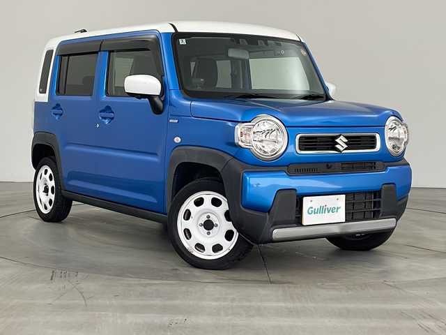 スズキ ハスラー HYBRID G 兵庫県 2020(令2)年 4.2万km ブリスクブルーメタリック/ホワイト2トーンルーフ ・デュアルカメラブレーキサポート/・誤発進抑制機能/・後退時ブレーキサポート/・後方誤発進抑制機能/・リヤパーキングセンサー/・車線逸脱警報/・車線逸脱抑制/・ふらつき警報/・先行車発進お知らせ/・メーカーオプション9インチナビ＆TV＆BT＆USB＆DVD/・全方位モニター/・ETC/・社外前後ドライブレコーダー/・社外フロアマット/・社外レーダー/・ステアリングリモコン/・スマートキー/・プッシュスタート/・スペアキー/・LEDライト/・オートライト/・ドアバイザー/・前席シートヒーター/・アイドリングストップ