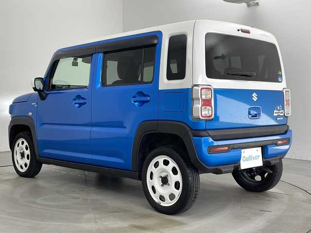 スズキ ハスラー HYBRID G 兵庫県 2020(令2)年 4.2万km ブリスクブルーメタリック/ホワイト2トーンルーフ ・デュアルカメラブレーキサポート/・誤発進抑制機能/・後退時ブレーキサポート/・後方誤発進抑制機能/・リヤパーキングセンサー/・車線逸脱警報/・車線逸脱抑制/・ふらつき警報/・先行車発進お知らせ/・メーカーオプション9インチナビ＆TV＆BT＆USB＆DVD/・全方位モニター/・ETC/・社外前後ドライブレコーダー/・社外フロアマット/・社外レーダー/・ステアリングリモコン/・スマートキー/・プッシュスタート/・スペアキー/・LEDライト/・オートライト/・ドアバイザー/・前席シートヒーター/・アイドリングストップ