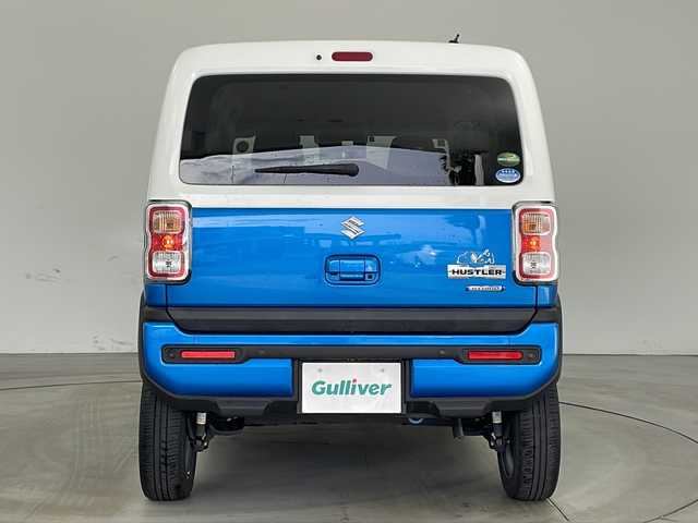 スズキ ハスラー HYBRID G 兵庫県 2020(令2)年 4.2万km ブリスクブルーメタリック/ホワイト2トーンルーフ ・デュアルカメラブレーキサポート/・誤発進抑制機能/・後退時ブレーキサポート/・後方誤発進抑制機能/・リヤパーキングセンサー/・車線逸脱警報/・車線逸脱抑制/・ふらつき警報/・先行車発進お知らせ/・メーカーオプション9インチナビ＆TV＆BT＆USB＆DVD/・全方位モニター/・ETC/・社外前後ドライブレコーダー/・社外フロアマット/・社外レーダー/・ステアリングリモコン/・スマートキー/・プッシュスタート/・スペアキー/・LEDライト/・オートライト/・ドアバイザー/・前席シートヒーター/・アイドリングストップ