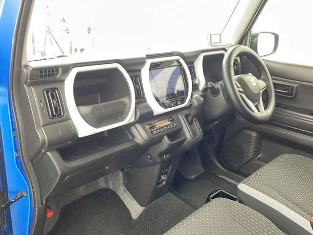 スズキ ハスラー HYBRID G 兵庫県 2020(令2)年 4.2万km ブリスクブルーメタリック/ホワイト2トーンルーフ ・デュアルカメラブレーキサポート/・誤発進抑制機能/・後退時ブレーキサポート/・後方誤発進抑制機能/・リヤパーキングセンサー/・車線逸脱警報/・車線逸脱抑制/・ふらつき警報/・先行車発進お知らせ/・メーカーオプション9インチナビ＆TV＆BT＆USB＆DVD/・全方位モニター/・ETC/・社外前後ドライブレコーダー/・社外フロアマット/・社外レーダー/・ステアリングリモコン/・スマートキー/・プッシュスタート/・スペアキー/・LEDライト/・オートライト/・ドアバイザー/・前席シートヒーター/・アイドリングストップ