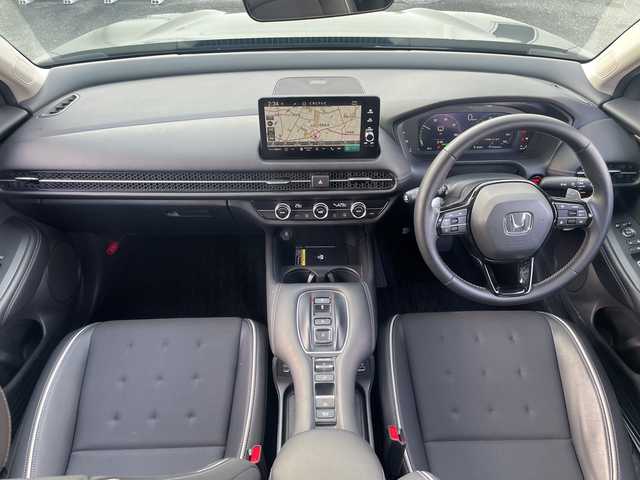 ホンダ ＺＲ－Ｖ ハイブリッド e:HEV X 三重県 2024(令6)年 1.3万km クリスタルブラックパール 登録時走行距離　１２６３２ｋｍ/禁煙/ワンオーナー/純正ナビ/AM/FM/TV/Bluetooth/USB/ワイヤレス充電/前後ドラレコ/電動パーキング/ブレーキホールド/全方位カメラ/前後コーナーセンサー/衝突軽減システム/レーンキープアシスト/先行者発進/BSM/RSA/レーダークルコン/パドルシフト/ステアリングスイッチ/ビルトインETC/パワーバックドア/パワーウィンドウ/AUTOライト/AUTOハイビーム/LED/プッシュスタート/スマートキー/純正ドアバイザー/純正フロアマット/スペアキー/USB充電/SOSスイッチ