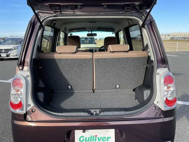 ダイハツ ミラ ココア プラスX スペシャルコーデ 鳥取県 2014(平26)年 5.4万km プラムブラウンクリスタルマイカ 純正ナビ／フルセグ／ＤＶＤ／ＣＤ／ＢＴ/ｐバックカメラ/ＥＴＣ/スマートキー/ルーフレール/フォグランプ/ウィンカーミラー/スウェード調ブラウンシート/ホワイトホイールキャップ/エコアイドル/電格ミラー/スペアキーｘ１