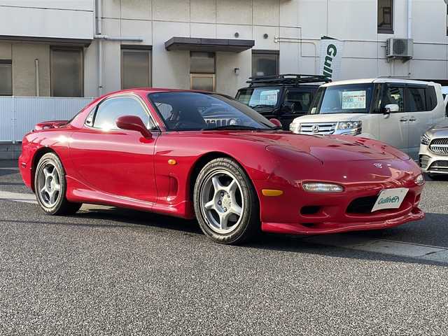 マツダ ＲＸ－７ Type R 岡山県 1992(平4)年 4.3万km ビンテージレッド 登録時走行距離43.015km/社外ナビ：NX501/（FM/AM/DISC/Bluetooth）/バックカメラ/ETC/純正16インチアルミホイール/純正リアスポイラー/mono comandoステアリング/DO.ENGINEERINGマフラー/HKSターボタイマー/GPS&レーダー探知機:GWR3sd/ロータリーエンジン/シーケンシャルツインターボ/リトラクダブルヘッドライト/5MT