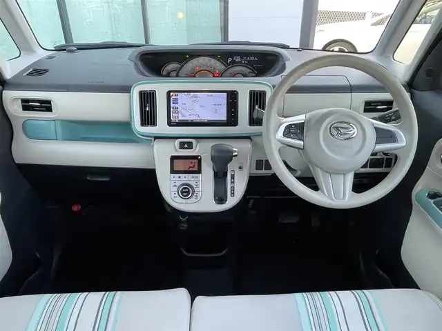 ダイハツ ムーヴ キャンバス G メイクアッフ SA Ⅱ 香川県 2016(平28)年 6.8万km パールホワイトⅢ/ファインミントメタリック 2トーン スマートアシストII/・衝突警報機能　/・衝突回避支援ブレーキ機能　/・誤発進抑制制御機能　/・車線逸脱警報機能/・先行車発進お知らせ機能/純正ＳＤナビ【NSZN-W67D】/(Bluetooth/)/フルセグTV/バックカメラ　/両側電動ドア　/ＬＥＤヘッドライト　/ＬＥＤフォグライト　/オートライト　/コーナーセンサー/純正フロアマット/スマートキー/スペアキー/プッシュスタート