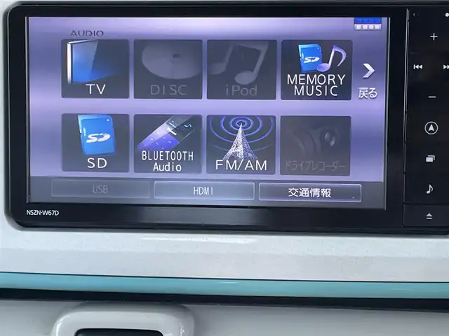 ダイハツ ムーヴ キャンバス G メイクアッフ SA Ⅱ 香川県 2016(平28)年 6.8万km パールホワイトⅢ/ファインミントメタリック 2トーン スマートアシストII/・衝突警報機能　/・衝突回避支援ブレーキ機能　/・誤発進抑制制御機能　/・車線逸脱警報機能/・先行車発進お知らせ機能/純正ＳＤナビ【NSZN-W67D】/(Bluetooth/)/フルセグTV/バックカメラ　/両側電動ドア　/ＬＥＤヘッドライト　/ＬＥＤフォグライト　/オートライト　/コーナーセンサー/純正フロアマット/スマートキー/スペアキー/プッシュスタート