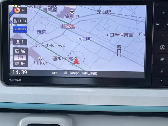 ダイハツ ムーヴ キャンバス G メイクアッフ SA Ⅱ 香川県 2016(平28)年 6.8万km パールホワイトⅢ/ファインミントメタリック 2トーン スマートアシストII/・衝突警報機能　/・衝突回避支援ブレーキ機能　/・誤発進抑制制御機能　/・車線逸脱警報機能/・先行車発進お知らせ機能/純正ＳＤナビ【NSZN-W67D】/(Bluetooth/)/フルセグTV/バックカメラ　/両側電動ドア　/ＬＥＤヘッドライト　/ＬＥＤフォグライト　/オートライト　/コーナーセンサー/純正フロアマット/スマートキー/スペアキー/プッシュスタート