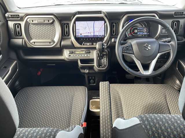 スズキ ハスラー HYBRID X 徳島県 2021(令3)年 1.2万km クールカーキPM 純正9型メモリナビ/（DISC/USB/ラジオ/BT/フルセグ）/全方位カメラ/スズキセーフティサポート/コーナーセンサー/前席シートヒーター/ビルトインETC/アイドリングストップ/LEDヘッドライト/フォグライト/電動格納ミラー/ドアバイザー/純正15インチアルミホイール