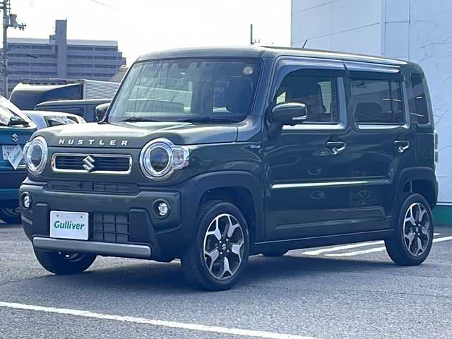 スズキ ハスラー HYBRID X 徳島県 2021(令3)年 1.2万km クールカーキPM 純正9型メモリナビ/（DISC/USB/ラジオ/BT/フルセグ）/全方位カメラ/スズキセーフティサポート/コーナーセンサー/前席シートヒーター/ビルトインETC/アイドリングストップ/LEDヘッドライト/フォグライト/電動格納ミラー/ドアバイザー/純正15インチアルミホイール