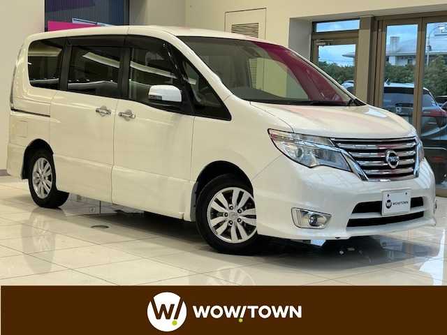 日産 セレナ ハイウェイスター Sエディション 埼玉県 2016(平28)年 3.3万km ブリリアントホワイトパール エマージェンシーブレーキ/フリップダウンモニター/純正ナビ8インチナビ/　　CD/DVD/フルセグ/USB/バックカメラ/両側パワースライドドア/純正15インチアルミホイール/プッシュスタート/アイドリングストップ/ビルトインETC