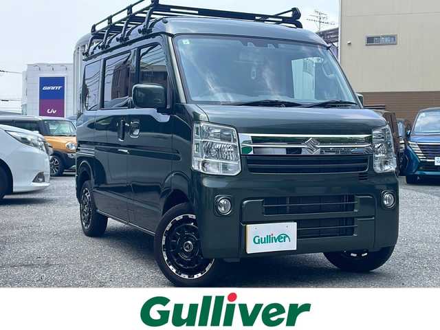 スズキ エブリイ JOIN 大阪府 2022(令4)年 3.7万km クールカーキPM ワンオーナー/後付け社外ポータブルナビ/・FM/AM/Bluetooth/ETC/バックカメラ/衝突軽減ブレーキ/レーンキープアシスト/コーナーセンサー/オートライト/スマートキー×1/12V電源/USBジャック/社外14インチアルミホイール/純正フロアマット/取扱説明書/ナビ取扱説明書/保証書
