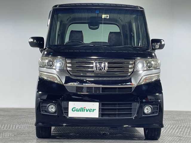 ホンダ Ｎ ＢＯＸ カスタム G ターボパッケージ 神奈川県 2013(平25)年 11.6万km クリスタルブラックパール 社外7型SDナビ/・CD/DVD/Bluetooth/フルセグ/ETC/バックカメラ/パドルシフト/革調シートカバー/両側電動スライドドア/革巻きハンドルノブ/電格ミラー/ドラレコ/HID/フォグ